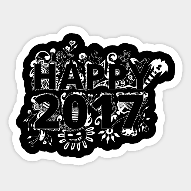 Happy 2017 - Happy new Year Sticker by foxycated